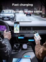 UGREEN 75W Retractable Car Charger 3 in 1 USB C Car Charger Fast Charging Cigarette Lighter Adapter Compatible with MacBook, iPad, iPhone 16 15, Galaxy S25 S24 - Image 5