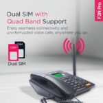 Beetel Fixed Landline Phone Wireless with Display, Dual Sim GSM Only, Two Way Speaker Phone with Adjustable Ringer & Call Volume, Call Recording, FM Radio, MP3 Audio Player, Alarm(Black)(F2N Pro) - Image 3