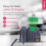 Beetel Fixed Landline Phone Wireless with Display, Dual Sim GSM Only, Two Way Speaker Phone with Adjustable Ringer & Call Volume, Call Recording, FM Radio, MP3 Audio Player, Alarm(Black)(F2N Pro) - Image 4