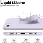 VONZEE® Liquid Silicone Soft Back Cover for iPhone SE (2020/2022) Case, Shockproof Slim Camera & Full Body Protection Non Yellowing Cover with Microfiber Lining & Logo Cut (4.7 Inch) -Purple - Image 3