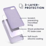VONZEE® Liquid Silicone Soft Back Cover for iPhone SE (2020/2022) Case, Shockproof Slim Camera & Full Body Protection Non Yellowing Cover with Microfiber Lining & Logo Cut (4.7 Inch) -Purple - Image 4