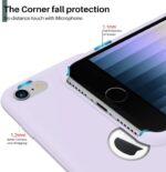 VONZEE® Liquid Silicone Soft Back Cover for iPhone SE (2020/2022) Case, Shockproof Slim Camera & Full Body Protection Non Yellowing Cover with Microfiber Lining & Logo Cut (4.7 Inch) -Purple - Image 5