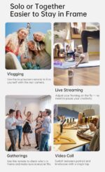hohem iSteady V3 Ultra Gimbal Stabilizer for iPhone,Phone Gimbal with AI Tracking,Built-in Extendable Rod & Tripod,Fill Light,Detachable Remote Control,Stabilizer for Video Recording| White - Image 6