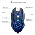 MFTEK 2000 dpi LED Backlit USB Wired Unbreakable ABS Body Gaming Mouse (Black) - Image 3