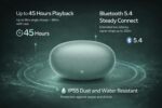 Original Buds 4 Compatible with One+ Noise Cancelling Zen Green Blutooth Earbuds with Dual Drivers, Dynaudio EQ & 43 Hours Total Playtime (Zen Green) [MG5K76] - Image 5