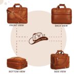 Leather World Vegan Leather 15.6 Inch Laptop Office Briefcase Messenger Bag Satchel for Men and Women, with Adjustable Strap and Expandable Bottom - Image 5