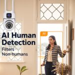 4+4MP Dual Lens Mini PTZ Camera | Dual Screen View WiFi CCTV | 360° Auto Motion Detection | Color Night Vision | Siren Alarm & Two-Way Audio | V380 Pro App (Mini Dual Lens Ptz) - Image 4