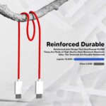 Original Charger 65W for Oneplus 8T 9 9R 9 Pro Charging Cable 65W Type-C to Type-C Cable-Red with Warranty XC322 - Image 4