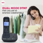 Beetel X92 2.4Ghz Cordless Landline Phone,Dual Mode DTMF/FSK,1 Line 7 Segment LCD Display & Blue LED Backlit,Illuminated Keypad,2 Way Speaker Phone,6 Step Ringer Volume Control (Black)(X92) - Image 4