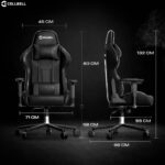CELLBELL Transformer Lite Gaming Chair – Ergonomic High Back Racing Style Gamer Chair, 1D Adjustable Armrest, Tilt Mechanism, Leather Reclining Office Chair (Black) – 3-Year Brand Warranty - Image 3