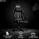 CELLBELL Transformer Lite Gaming Chair – Ergonomic High Back Racing Style Gamer Chair, 1D Adjustable Armrest, Tilt Mechanism, Leather Reclining Office Chair (Black) – 3-Year Brand Warranty - Image 5