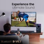 Portronics Pure Sound 107 | 200W Soundbar with Subwoofer for Deep Bass, 2.1 Channel Home Theatre, 3D Surround Sound, HD Sound, 3 EQ Modes, Bluetooth 5.3V, HDMI, AUX in, USB, Optical Port (Black) - Image 6