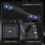 Portronics Pure Sound 107 | 200W Soundbar with Subwoofer for Deep Bass, 2.1 Channel Home Theatre, 3D Surround Sound, HD Sound, 3 EQ Modes, Bluetooth 5.3V, HDMI, AUX in, USB, Optical Port (Black) - Image 7