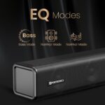 Portronics Pure Sound 107 | 200W Soundbar with Subwoofer for Deep Bass, 2.1 Channel Home Theatre, 3D Surround Sound, HD Sound, 3 EQ Modes, Bluetooth 5.3V, HDMI, AUX in, USB, Optical Port (Black) - Image 8