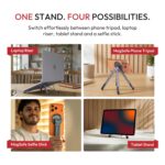 Capes MagLock 3-in-1 Laptop Stand | Mag-Safe Phone & Tablet Holder | 8 Level Height Adjustment | Aluminium Foldable 150g | Fits All Laptops up to 16 inch | Travel Pouch Included - Image 3