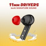 Boat Airdopes 458 TWS Wireless Earbuds with Spatial Bionic Sound by THX,in Ear, Enx Tech, 30H Playtime, Beast Mode, Signature Sound, ASAP Charge,IPX5,Touch Control(Active Black) - Image 4