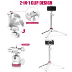 ULANZI MT-44 Extendable Phone Tripod, 44" Selfie Stick & 360° Ball Head Camera Tripod for iPhone, Sony, Canon, GoPro & More, White - Image 3