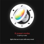 zunpulse Combo of WiFi Enabled Round 16A 220V-250V Smart Plug and WiFi Smart LED Downlight | 9W |16 Million Colours | 135cm - Image 4