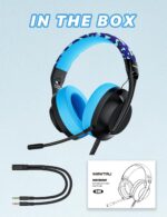 S30 Gaming Headset with Microphone,198g Lightweight Design, Wired Gaming Headphones for Xbox, Xbox Series X|S, PS5, PS4, Switch, PC, Noise Cancelling Mic, Soft Earmuffs (Blue) - Image 8