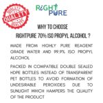 RIGHTPURE® IPA 70% Solution | Surface Disinfectant & Sanitizer for Home, Office, Lab & Industrial Use – 500ml - Image 5