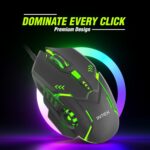 Intex Nova Gaming Wired Mouse | 4 DPI Shift with Max 3200 DPI | RGB Light | 1 Million Button & Smooth Scrolling | 1.4m Plug & Play Cable | Ergonomic Mouse for Win/iOS/Android (Black) - Image 3