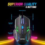Intex Nova Gaming Wired Mouse | 4 DPI Shift with Max 3200 DPI | RGB Light | 1 Million Button & Smooth Scrolling | 1.4m Plug & Play Cable | Ergonomic Mouse for Win/iOS/Android (Black) - Image 6