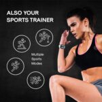 voltmi Smart Watch for Women | Body Temperature Measure | Fitness Tracker with Multiple Sports Modes | Heart Rate Monitor | Blood Oxygen | IP67 Water Resistant, for iOS/Android (Rose Gold) - Image 5