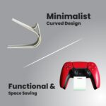 CurveDock – Minimalist Controller Holder Desktop Stand | Clean Modern Design | Universal Fit for Gamepads & Desks (White) - Image 4