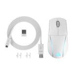 Corsair M75 Wireless RGB Lightweight FPS Gaming Mouse – 26,000 DPI – Swappable Side Buttons – iCUE Compatible – PC – White - Image 4