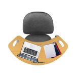 XSOURCE Wooden Study Pad Lap Desk for Laptop Writing Reading – Portable Wooden Lap for Bed Sofa Couch – Ergonomic Laptop Desk Study Board for Students Office Work Home (Beige, Pen) - Image 3