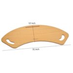 XSOURCE Wooden Study Pad Lap Desk for Laptop Writing Reading – Portable Wooden Lap for Bed Sofa Couch – Ergonomic Laptop Desk Study Board for Students Office Work Home (Beige, Pen) - Image 4
