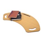 XSOURCE Wooden Study Pad Lap Desk for Laptop Writing Reading – Portable Wooden Lap for Bed Sofa Couch – Ergonomic Laptop Desk Study Board for Students Office Work Home (Beige, Pen) - Image 5