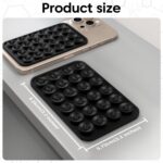 Sounce Suction Phone Case, Silicone Suction Phone Case for Hands-Free Mobile Accessory Holder Grip, Video Phone Accessory Compatible Mirror, Shower-Black (Pack of-2) - Image 6