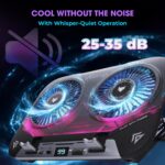 EvoFox Blizzard 2 Xtreme Laptop Cooling Pad | Dual Semiconductor Plates, 2x140 mm Fans, RGB Lighting, Digital Display & Roller Control, 5-Level Stand, USB Extender & Phone Holder, Upto 15” Laptops - Image 7