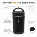 Jaypee Plus Hottline 4-320X4 ml Stainless Steel Electric Lunch Box for Men & Women|Shockproof Design|BPA Free|Reheat Food in 30 Minutes|Convenience case for Power Cord|Inbuilt Thermostat,Black - Image 4