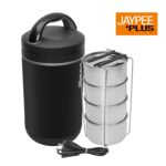 Jaypee Plus Hottline 4-320X4 ml Stainless Steel Electric Lunch Box for Men & Women|Shockproof Design|BPA Free|Reheat Food in 30 Minutes|Convenience case for Power Cord|Inbuilt Thermostat,Black - Image 6
