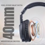 CLAW SM70 Studio Monitoring DJ Headphones, Wired Foldable Over-Ear with 40mm Neodymium Drivers, 4m Coiled Cable, 3.5mm to 6.35mm Adapter & Carrying Pouch – Ideal for Mixing & Recording| Black - Image 4