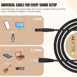 CLAW SM70 Studio Monitoring DJ Headphones, Wired Foldable Over-Ear with 40mm Neodymium Drivers, 4m Coiled Cable, 3.5mm to 6.35mm Adapter & Carrying Pouch – Ideal for Mixing & Recording| Black - Image 5