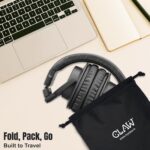 CLAW SM70 Studio Monitoring DJ Headphones, Wired Foldable Over-Ear with 40mm Neodymium Drivers, 4m Coiled Cable, 3.5mm to 6.35mm Adapter & Carrying Pouch – Ideal for Mixing & Recording| Black - Image 7