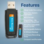 FREDI HD PLUS Pen Drive Voice Recorder 32GB Support | Portable Audio Recording Device | 5–6 Hours Recording | 2–3 Hours Battery Backup | Clear Sound for Lectures, Office, Meetings & Interviews - Image 3