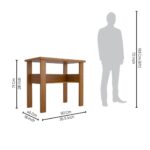 Amazon Brand - Solimo Ace Engineered Wood Computer Desk with One Tier Shelves Laptop Study Table for Office Home Workstation Writing Modern Desk - Leon Teak (90 cm x 45 cm x 71 cm) - Image 3