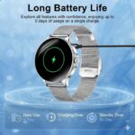 Efolen Smart Watches for Women Answer/Make Call,1.27'' Smartwatch Fitness Tracker for Heart Rate/Sleep Monitor/Calories/Blood Pressure,100+ Sports Modes Android iPhone,IP68 Waterproof,Silver - Image 5