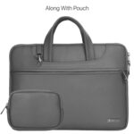 Vaku Luxos® DA Italiano 14 Inch Laptop Bag Leather Collection Messenger Organizer Shoulder Sling Office Bag for Men & Women for Laptop and up to MacBook 15" (Grey) - Image 7