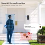 1080P Video Doorbell Camera Wireless with Chime Ringer, Cloud Storage, Live Image, 2-Way Audio, Night Vision, 2.4Ghz WiFi, Indoor Surveillance, Real-Time Alert - Image 5