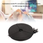 Gigabit Network Cable, CAT6 Network Cable 1000Mbps RJ45 Port for Routers (Black) - Image 4