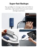 Lexar ES3 1TB External SSD, USB 3.2 Gen2 Portable SSD, PSSD Up to 1050MB/s Read, 1000MB/s Write, External Solid State Drive Compatible with iPhone 16/15 Series/Mac/PS5/XBOX/Laptop/PC, Blue - Image 5