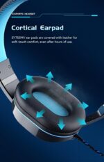 ENTWINO Soldier SY755 Gaming Headphone & Mic, Red LED Light, USB & 3.5 mm Jack Connector Wired Gaming - Image 6