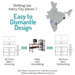 TEKAVO - Computer Table for Home Office with Storage | 160 cm Length |(X-Large- (160 CM)) / DIY - Image 7