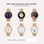 AM28 Health and Fitness Smartwatch for Women, 24/7 Heart Rate, 150+ Exercise Modes, Sleep Tracking， AMOLED Display, Gold - Image 7