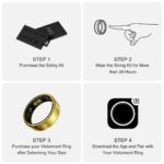 Smart Ring，Size First with Sizing Kit,No App Subscription； Tracks Activity, Sleep, Stress, & Heart Rate – iOS/Android Compatible (Gold, Size 8), 8, 钛 - Image 3